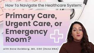 Primary Care vs Urgent Care vs the Emergency Room