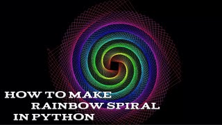 Python Turtle - Rainbow spiral tutorial #pythonturtle #animation