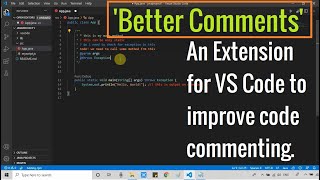 Better Comments | Visual Studio Code extension to improve code commenting