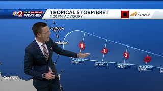 NHC tracking Tropical Storm Bret in Atlantic
