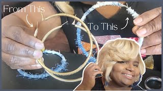 Frayed Denim Hoop Earrings Tutorial