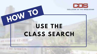 How To Use the Class Search