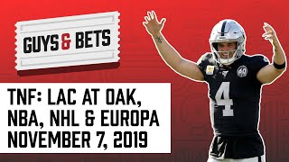 Guys & Bets: Chargers at Raiders TNF, Plus Two NBA Picks & NHL and Europa League Picks
