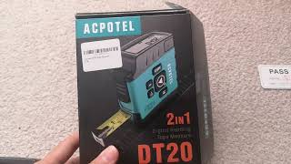 ACPOTEL 2-in-1 Digital Tape Measure Video Review