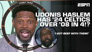 Udonis Haslem HOUNDS Perk over 2024 vs. 2008 Boston Celtics debate 😆🍿 | First Ta