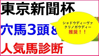 ★シャドウディーヴァ推奨★東京新聞杯 2020 競馬予想 厳選穴馬3頭と人気馬診断