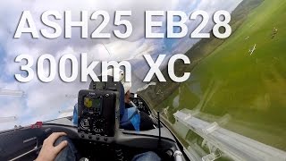 Ash25 eb28 300km XC flight from the London Gliding Club