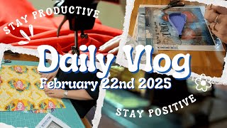 🧵A Day in the Life Craft Vlog | Diamond Painting, Cross Stitch & Quilt Planning (Feb 22, 2025)