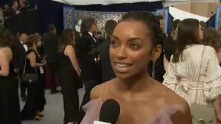 First On-Screen Kiss: Logan Browning