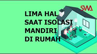 Lima Hal Saat Isolasi Mandiri di Rumah