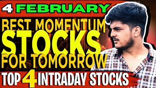 Best Intraday Stocks | 4 FEBRUARY 2025 | Stocks to buy tomorrow | Detail Market Analysis!