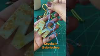 DIY Initial Keychain | Resin Craft by Abvie.shop #shorts #shortsvideo