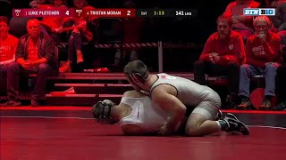 141 LBS: #4 Tristan Moran (Wisconsin) vs. #1 Luke Pletcher (Ohio State) | 2020 B1G Wrestling