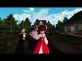 【vr180】【4k】霊夢とじゃんけんするだけ【東方mmd茶番】【test動画】