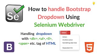 How to Handle Bootstrap Dropdown in Selenium WebDriver
