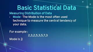 Data Objects, Attributes and Basic Statistical Data