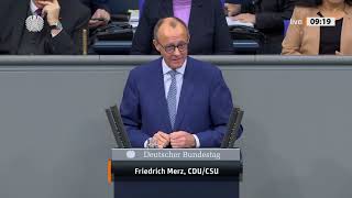Oppositionsführer Merz wirft Kanzler Scholz in Generalaus­sprache Wortbruch vor