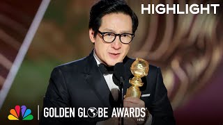Ke Huy Quan Wins Best Supporting Actor in a Motion Picture | 2023 Golden Globe Awards on NBC