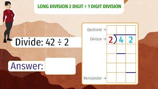 Long Division Made Easy | 2-Digit ÷ 1-Digit Without Regrouping & Remainder | Grade 3 Animated Math