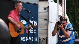 Leon Rosselson sings World Turned Upside Down at People's Assembly Protest June 21st