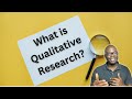 What is qualitative research?