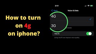 How do I use 4g on my Iphone 11? | how to turn on 4g on iphone ? | how to switch to 4g on iphone?
