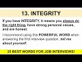 top 25 best words for job interviews how to prepare for a job interview