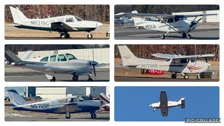 Monday Plane Spotting Runway 33 Action at Brookhaven Calabro Airport ft Beech P35 Bonanza (N8505M)