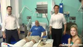 Furious doctor interrupts cringing David Cameron's photo-op at NHS hospital