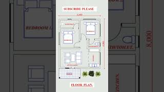 Trending house design 2023/Incredibly cute small house design idea with 2 bedrooms (8x6.6 metres)