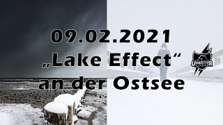 Heftiger Schneefall durch Lake Effect an der Ostsee am 09.02.2021 [4K]