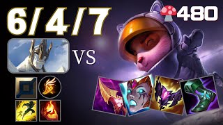 🍄480【GrandMaster/KR】TOP Teemo vs Galio【SN:보리나#bbo】【Patch14.23】#leagueoflegends #teemo