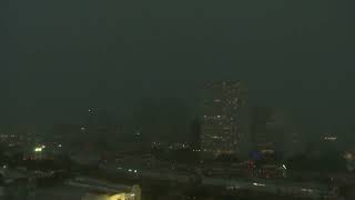 What Houston's skyline looked like as deadly storms rolled through