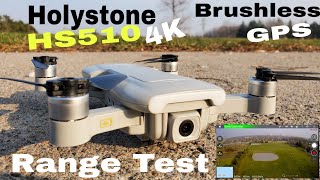 Holy Stone HS510 Range Test!! Brushless, 4K, Foldable GPS Drone!! (A.K.A MJX Bugs B7)