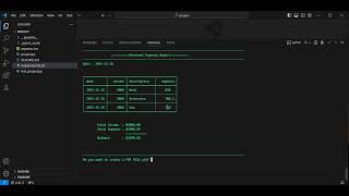 CS50P Final Project - Personal Expense Report