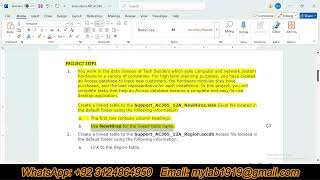 New Perspectives Access 365 | Module 12: SAM Project A | Tech Builders