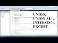 SQL For Data Science Class 11: Mastering SET Operators: UNION, UNION ALL, INTERSECT, and EXCEPT