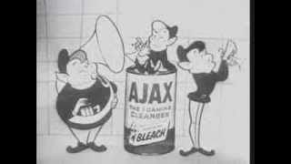 1955 TV COMMERCIAL. Ajax Cleaner. Animation / Cartoon Ad.