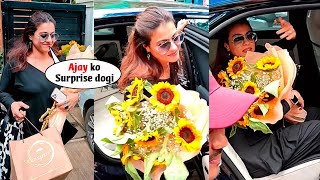 After Patch-Up Kajol Devgan Surprise Ajay Devgan with Cake and Flowers by Dismiss her Divorce News.