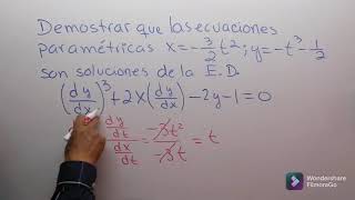 Solución de ED con ecuaciones parametricas