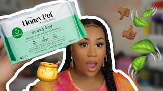 HONEY POT COMPANY REVIEW | ORGANIC HERBAL PANTYLINERS 🍃| PCOS FRIENDLY