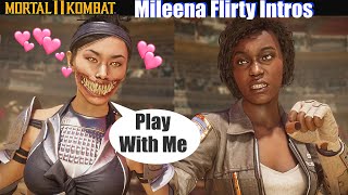 MK11 Mileena Flirty Intros & Teases (Relationship Dialogues) - Mortal Kombat 11