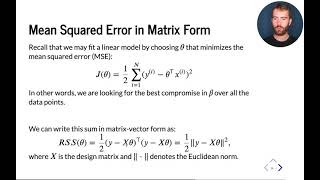 Cornell CS 5787: Applied Machine Learning. Lecture 3. Part 3: Ordinary Least Squares