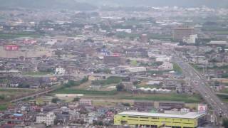 信夫山から見た松川流域　福島市街北部