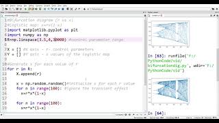 Bifurcation diagram for logistic map || 1D chaotic map using Python