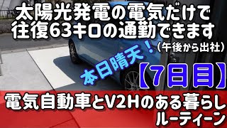 電気自動車とV2Hのある生活ルーティーン【7日目】