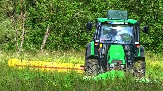 HEUERNTE 2016 | Deutz-Fahr Agrotron 100 mäht den 1.Schnitt 2016 [Gopro/Phantom]