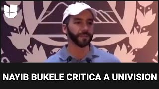 Bukele critica la cobertura de Univision en rueda de prensa tras ser reelegido p