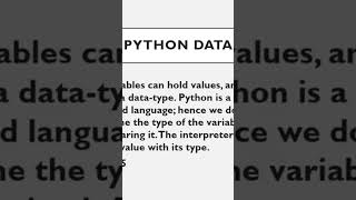 Python Data Types short | Python programming language | Malayalam Tutorial