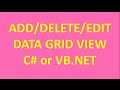 How to insert update delete in datagridview c# or vb.net